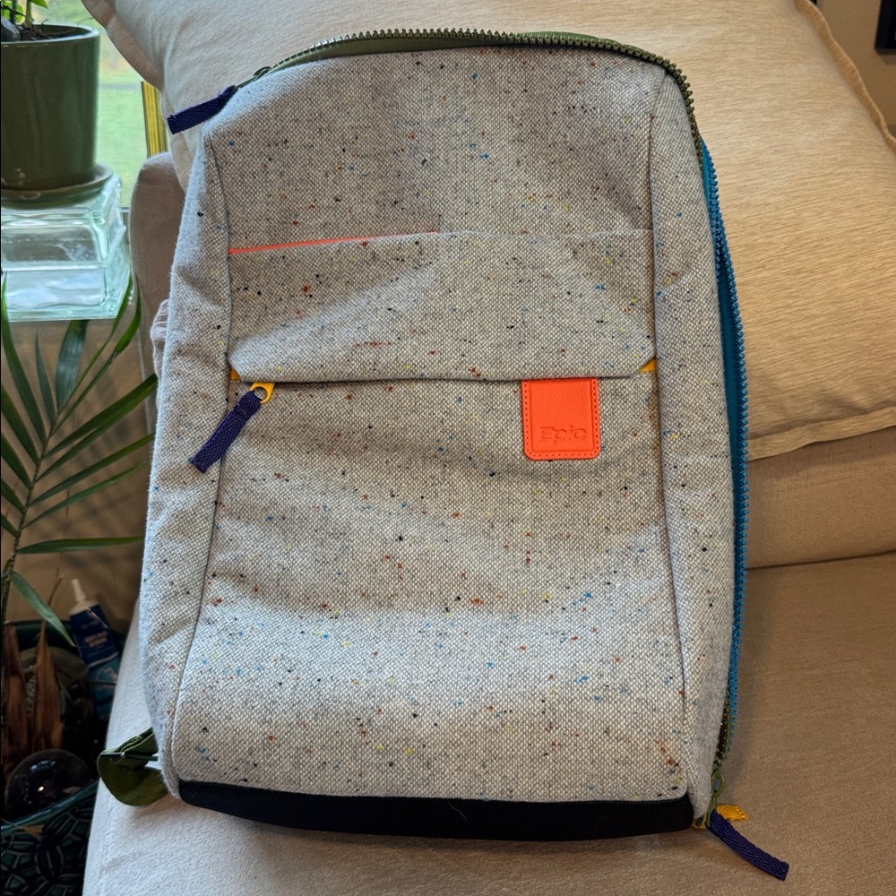 EPIC gray laptop backpack